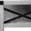 Coffee Table Plaid Grey Oak Mdf Steel