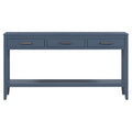 Contemporary 3 Drawer Console Table With 1 Shelf, Entrance Table For Entryway, Hallway, Living Room, Foyer, Corridor Navy Blue Primary Living Space American Design Mdf