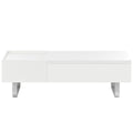 Multi Functional Coffee Table With Lifted Tabletop, Contemporary Cocktail Table With Metal Frame Legs, High Gloss Surface Dining Table For Living Room, White White Soft Close Drawers Primary Living Space Contemporary Manual Freestanding Rectangular Hutch