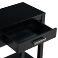 Contemporary 3 Drawer Console Table With 1 Shelf, Entrance Table For Entryway, Hallway, Living Room, Foyer, Corridor Black Solid Wood Mdf