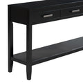 Contemporary 3 Drawer Console Table With 1 Shelf, Entrance Table For Entryway, Hallway, Living Room, Foyer, Corridor Black Solid Wood Mdf