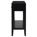 Contemporary 3 Drawer Console Table With 1 Shelf, Entrance Table For Entryway, Hallway, Living Room, Foyer, Corridor Black Solid Wood Mdf