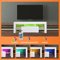 Tv Stand With Storage 43 Inch Led Modern Tv Media Console Entertainment Center With Drawer Tv Cabinet For Living Room Bedroom White Particle Board