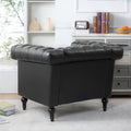 1 Seater Sofa For Living Room Black Pu