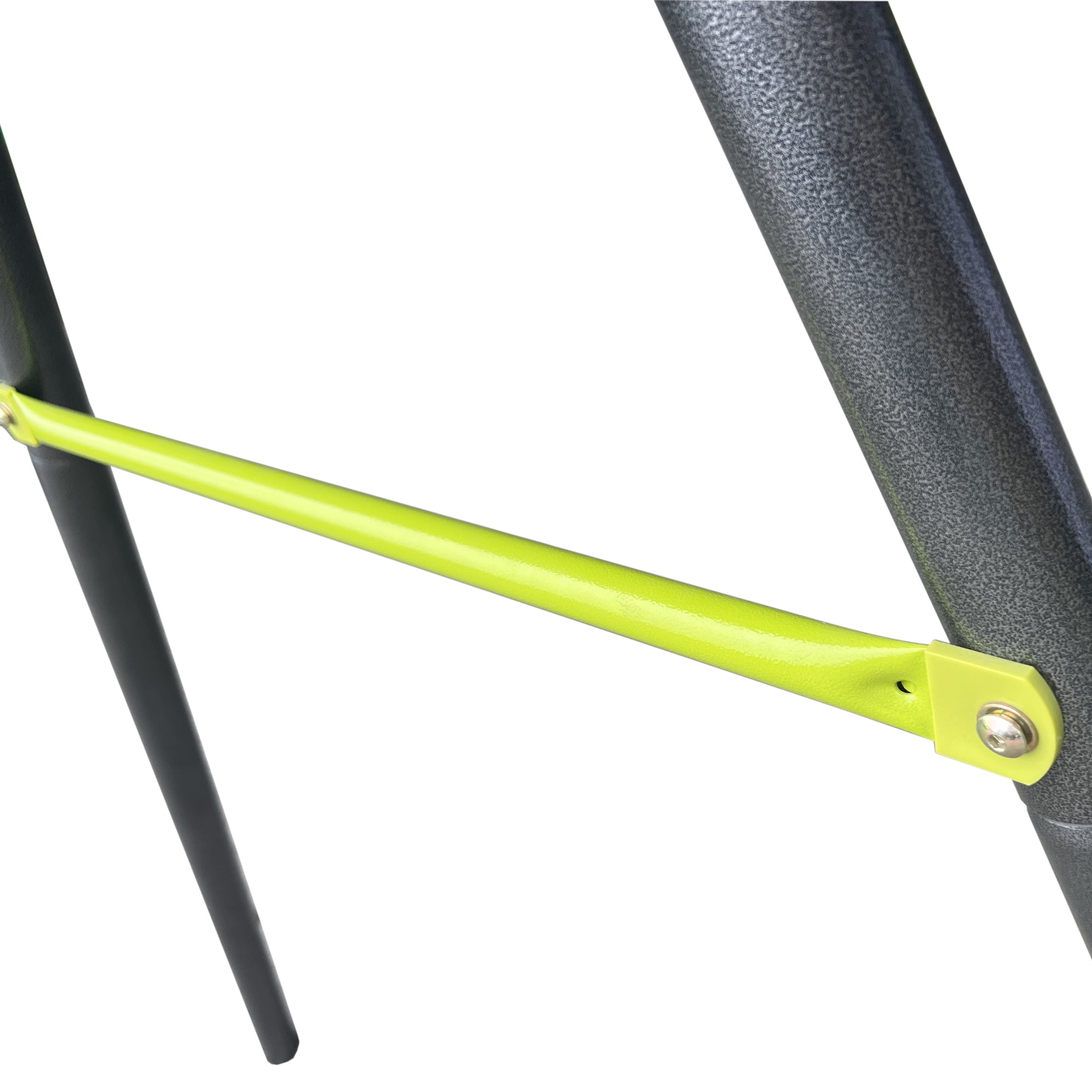 Xns008 Interesting Triple Children Metal Safe Swing Set 440Lbs For Outdoor Playground Three Seat Swing Black And Green For Age 3 Green Steel