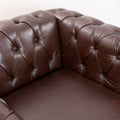 1 Seater Sofa For Living Room Brown Pu Pu