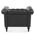 1 Seater Sofa For Living Room Black Pu