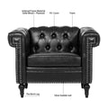 1 Seater Sofa For Living Room Black Pu