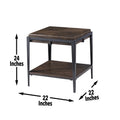 Waco End Table Espresso Solid Wood Mdf