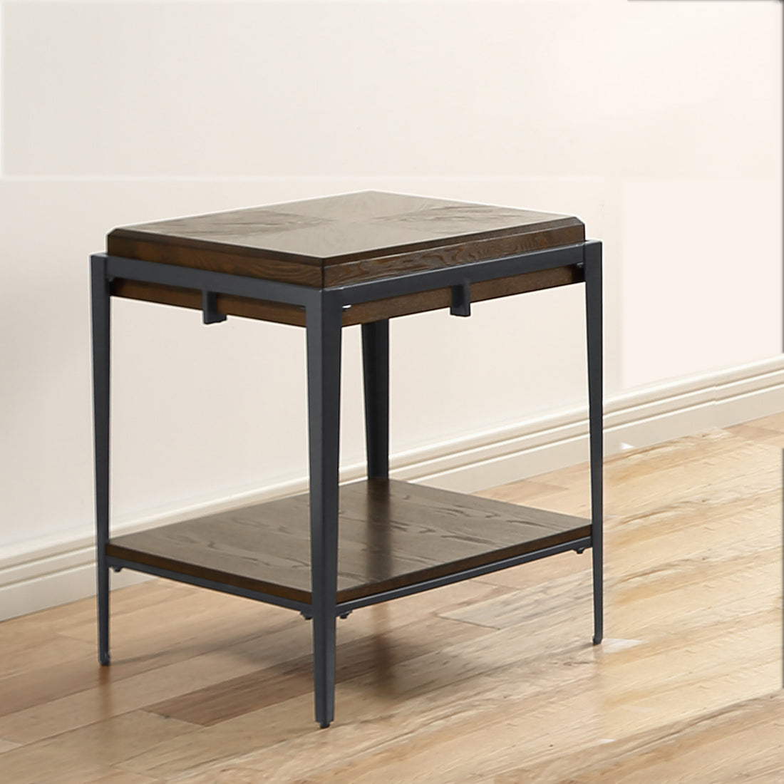 Waco End Table Espresso Solid Wood Mdf
