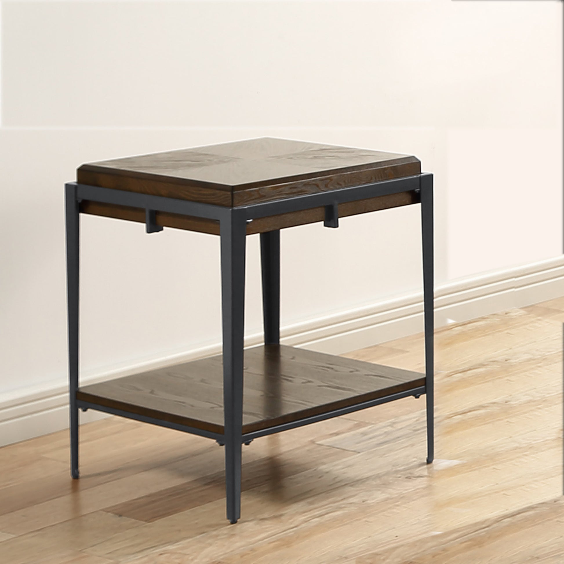 Waco End Table Espresso Solid Wood Mdf