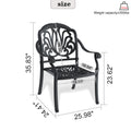 Cast Aluminum Patio Dining Chair 6Pcs With Black Frame And Cushions In Random Colors Yes Dining Set Black Rust Resistant Frame Water Resistant Cushion Garden & Outdoor Complete Patio Sets Aluminium