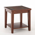 Classic Chairside End Table Wooden Design, Timeless Appearance Richness And Charm, Ideal Room Addition Brown Solid Wood Mdf