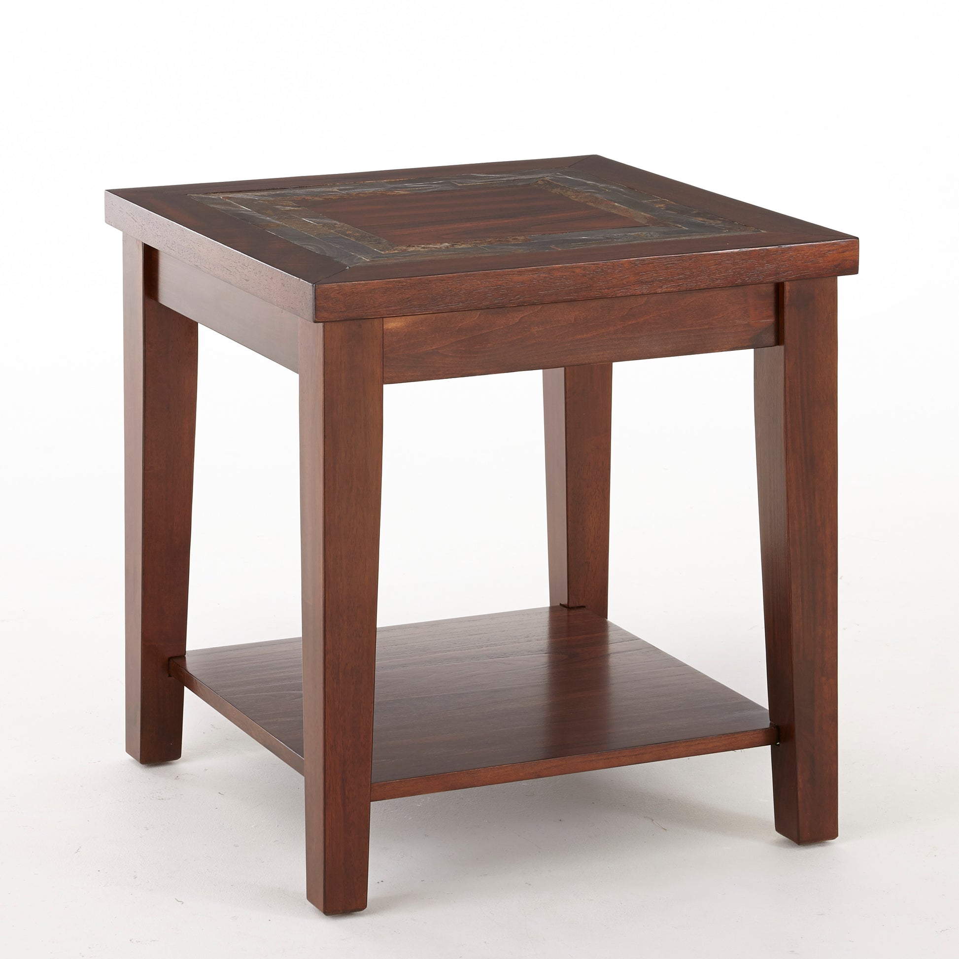 Classic Chairside End Table Wooden Design, Timeless Appearance Richness And Charm, Ideal Room Addition Brown Solid Wood Mdf