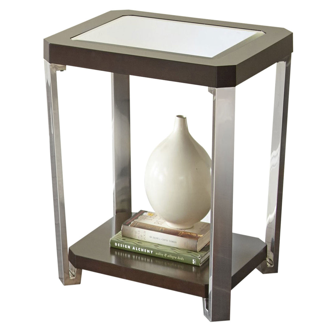 Truman End Table Espresso Solid Wood Mdf