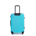 3 Piece Luggage Sets Abs Lightweight Suitcase With Two Hooks, Spinner Wheels, Tsa Lock, 20 24 28 Turquoise Turquoise Abs