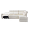 110.2'' Manual Reclining Sectional Sofa K2553S00001 Beige Pu