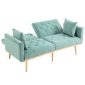 Coolmore Velvet Sofaaccent Sofa .Seat Sofa With Metal Feet Mint Green Polyester
