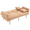 Coolmore Velvet Sofaaccent Sofa .Seat Sofa With Metal Feet Camel Teddy Polyester