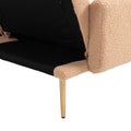 Coolmore Velvet Sofaaccent Sofa .Seat Sofa With Metal Feet Camel Teddy Polyester