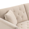 Coolmore Velvet Sofaaccent Sofa .Seat Sofa With Metal Feet Beige Polyester