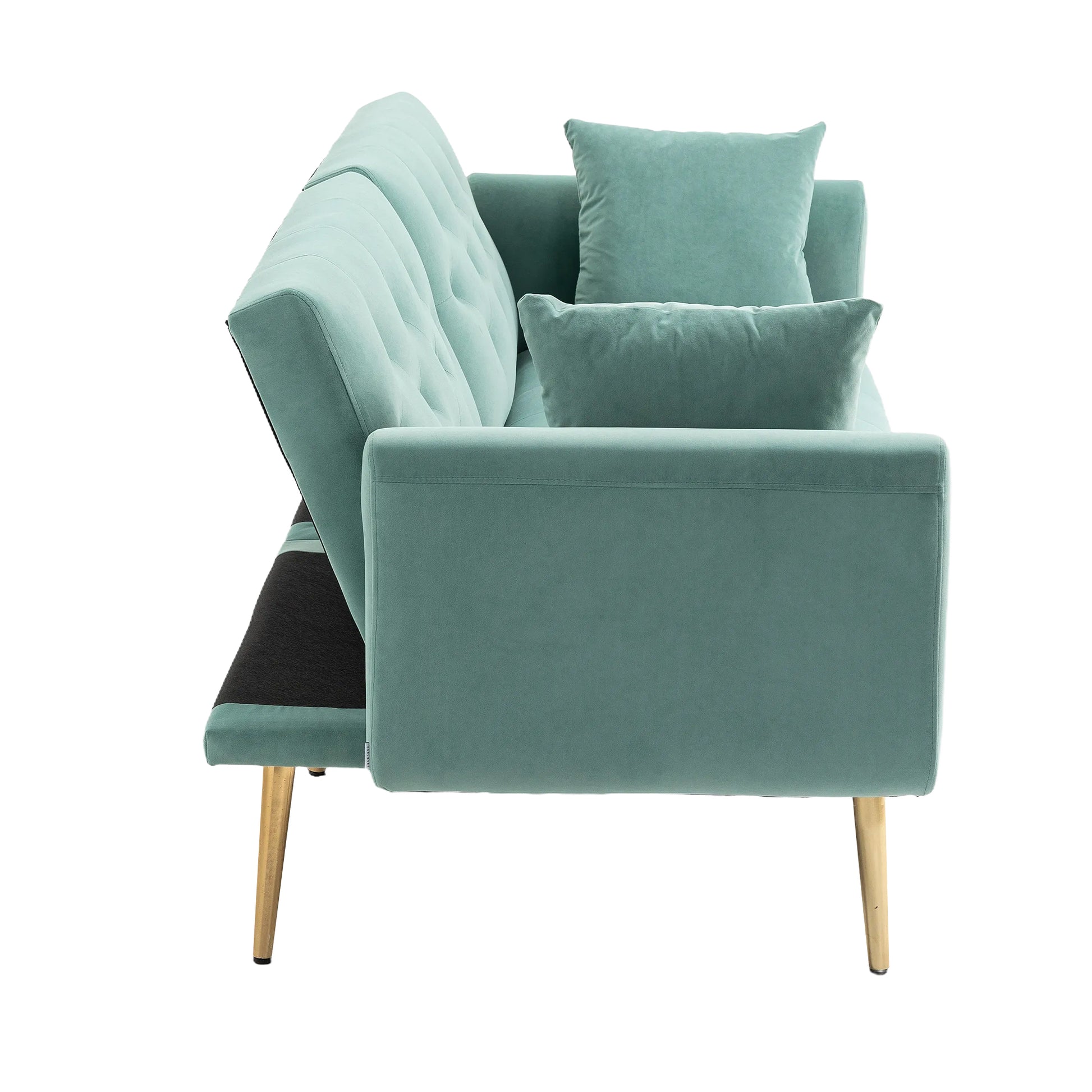 Coolmore Velvet Sofaaccent Sofa .Seat Sofa With Metal Feet Mint Green Polyester