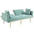 Coolmore Velvet Sofaaccent Sofa .Seat Sofa With Metal Feet Mint Green Polyester