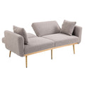 Coolmore Velvet Sofaaccent Sofa .Seat Sofa With Metal Feet Grey Teddy Polyester