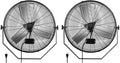 2Pack 24 Inch Industrial Wall Mount Fan, 3 Speed Commercial Ventilation Metal Fan For Warehouse, Greenhouse, Workshop, Patio, Factory And Basement High Velocity Black Metal