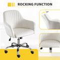 Accent Chair Modern Home Office Leisure Chair With Adjustable Velvet Height And Adjustable Casters Beige Beige Cotton Velvet