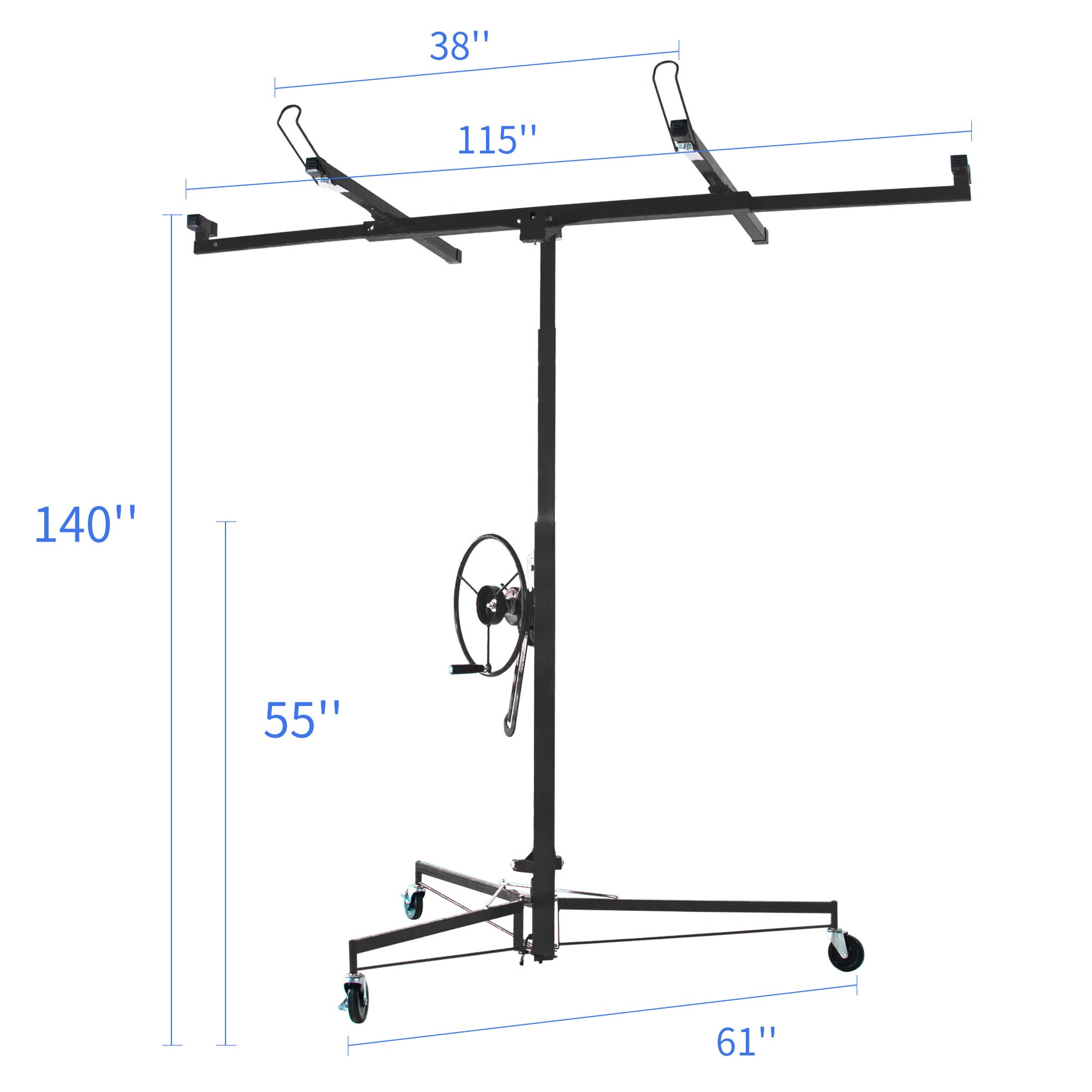 Drywall Panel Lifter Drywall Panel Hoist Panel Hoist Jack Lifter 11Ft Black Color Black Iron