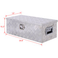 30Inch Aluminum Tool Box,Heavy Duty Truck Bed Tool Box,Outdoor Trailer Pickup Storage Tool Box,Rv Storage Organizer,Underbody Box W Lock Keys,Silver Silver Aluminum