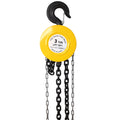 Chain Hoist 4400Lbs 2T Capacity 10Ft With 2 Heavy Duty Hooks,Manual Chain Hoist Steel Construction,Yellow Yellow Steel