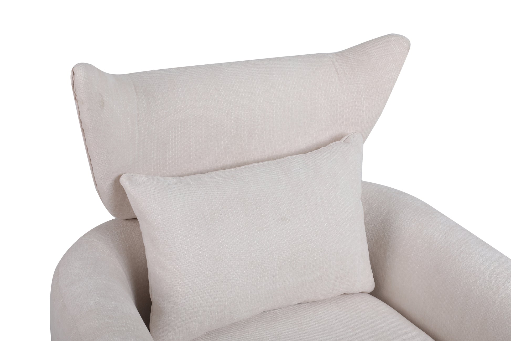 Classic Mid Century 360 Degree Swivel Accent Chair, Beige Linen Beige Primary Living Space American Design Foam Linen