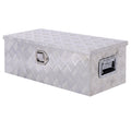 30Inch Aluminum Tool Box,Heavy Duty Truck Bed Tool Box,Outdoor Trailer Pickup Storage Tool Box,Rv Storage Organizer,Underbody Box W Lock Keys,Silver Silver Aluminum