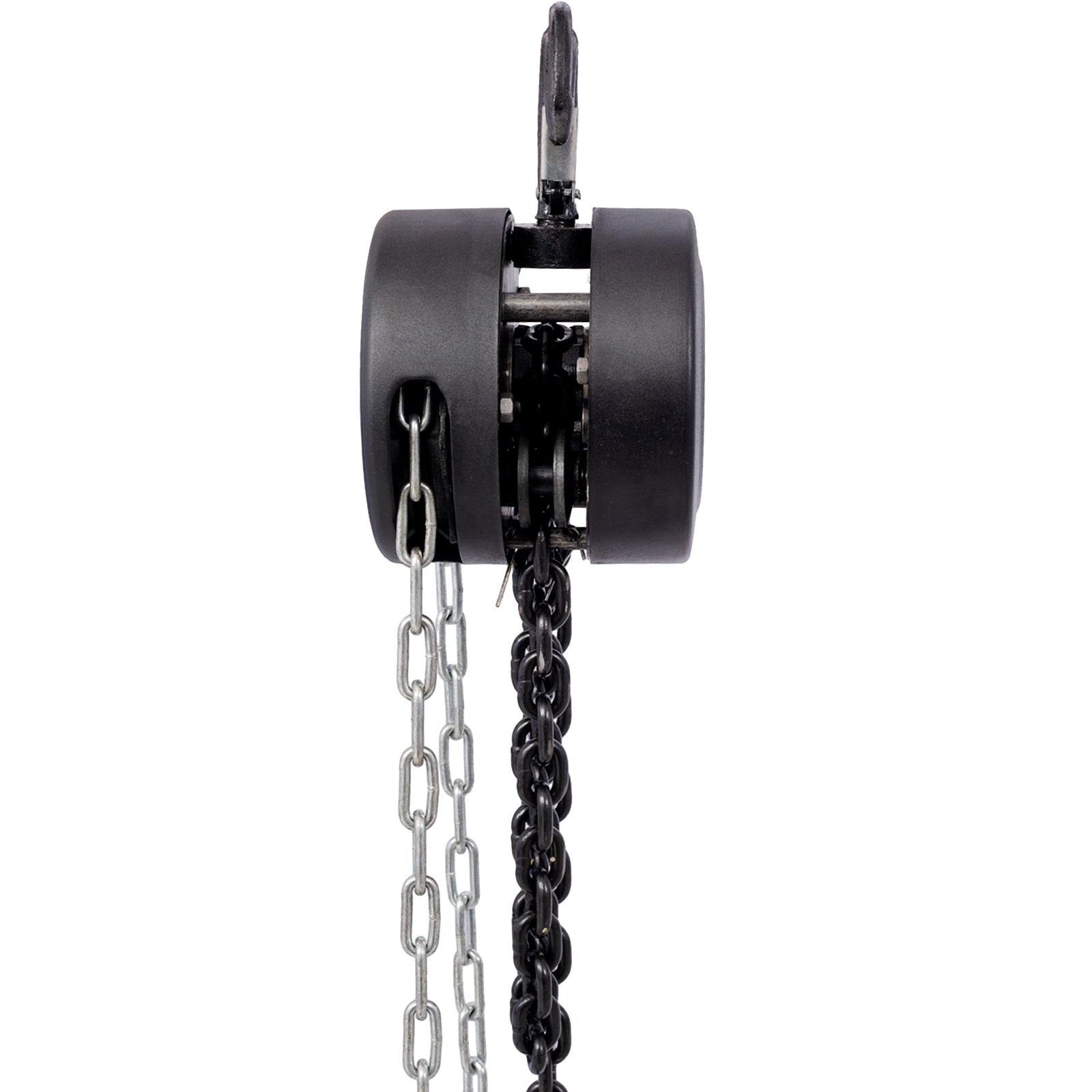 Chain Hoist 2200Lbs 1T Capacity 10Ft With 2 Heavy Duty Hooks,Manual Chain Hoist Steel Construction,Black Black Steel
