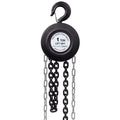 Chain Hoist 2200Lbs 1T Capacity 10Ft With 2 Heavy Duty Hooks,Manual Chain Hoist Steel Construction,Black Black Steel