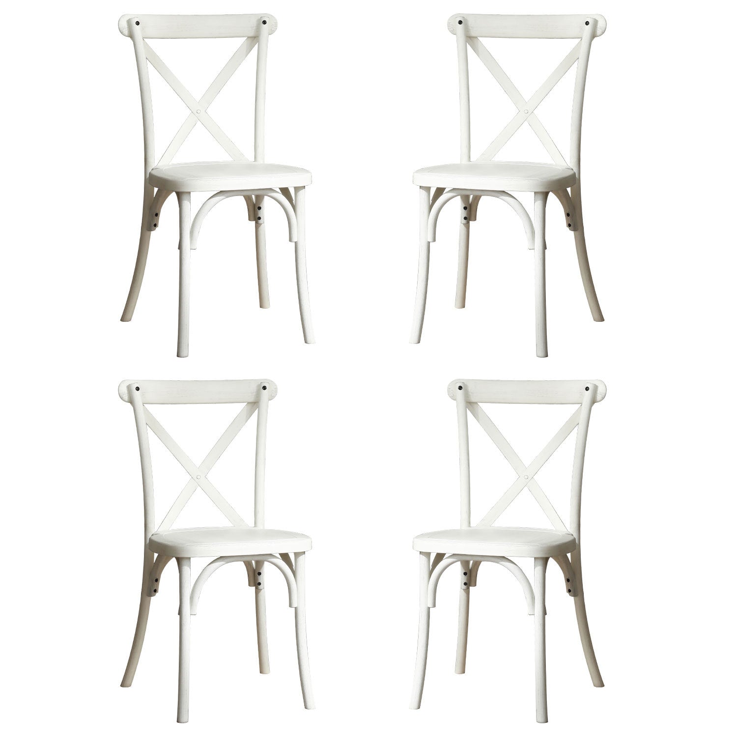 4 Pack Resin X Back Chair, Mid Century Chair Modern Farmhouse Cross Back Chair For Kitchen ,Lime Wash Lime White Vintage Resin