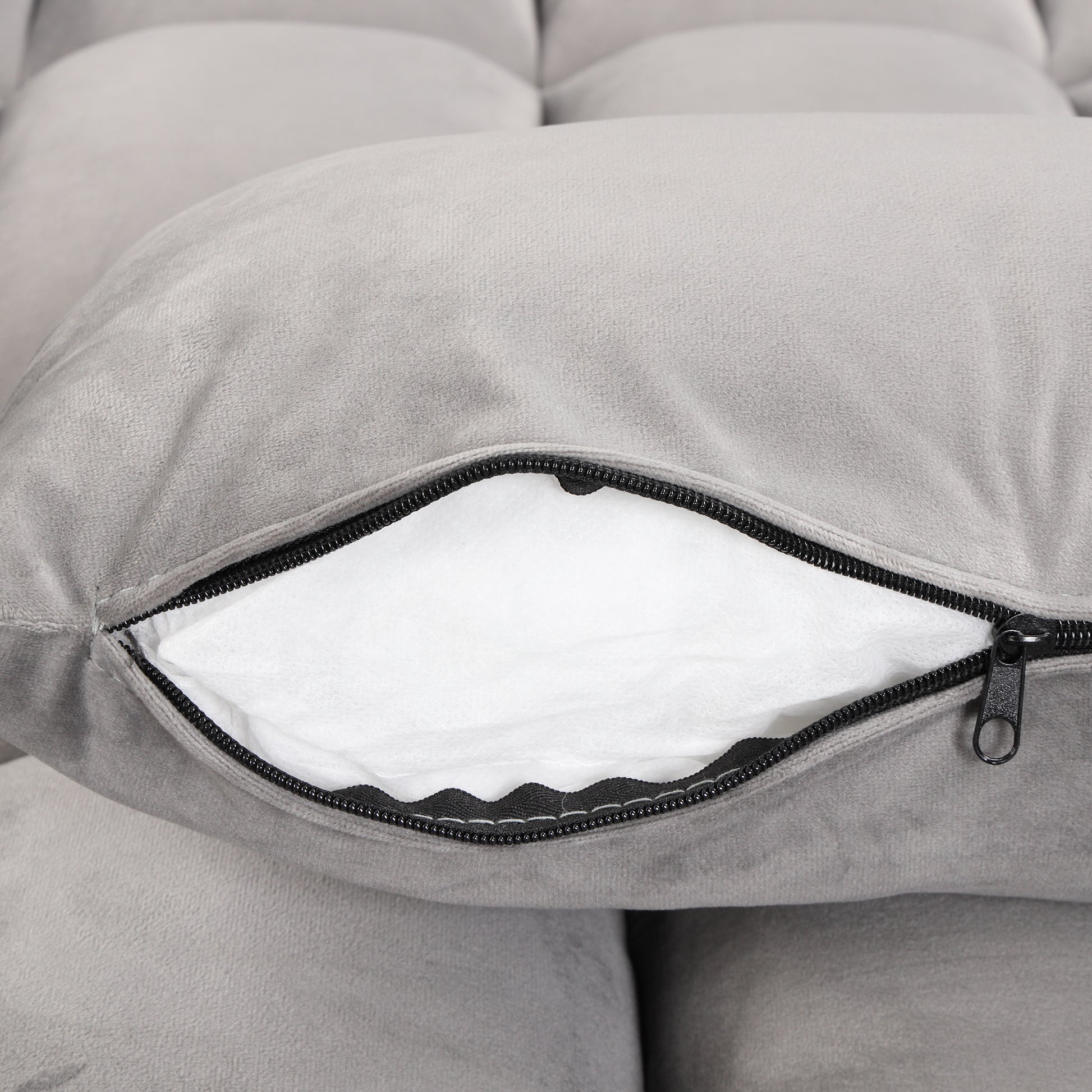 58" 4 1 Multi Functional Sofa Bed With Cup Holder And Usb Port For Living Room Or Apartments, Gray Gray Foam 2 Seat