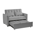 Grey Velvet Loveseat Sofa Bed Grey Wood Tufted Back Square Arms Foam Velvet 2 Seat