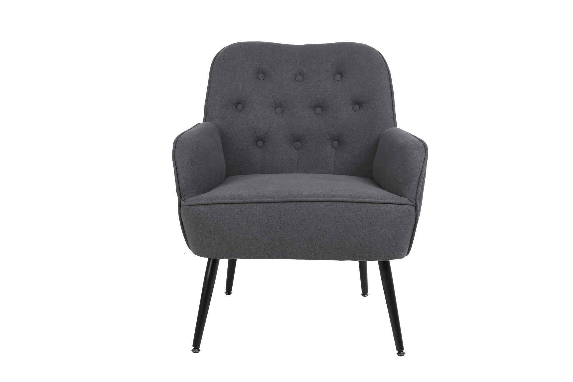 Modern Mid Century Chair Linen Sherpa Armchair For Living Room Bedroom Office Easy Assemble Dark Grey Dark Gray Primary Living Space Foam Linen
