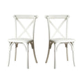 2 Pack Resin X Back Chair, Dining Chair Furniture 2 Pack, Modern Farmhouse Cross Back Chair For Kitchen,Lime Wash Lime White Resin