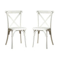 2 Pack Resin X Back Chair, Dining Chair Furniture 2 Pack, Modern Farmhouse Cross Back Chair For Kitchen,Lime Wash Lime White Resin