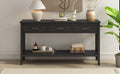 Contemporary 3 Drawer Console Table With 1 Shelf, Entrance Table For Entryway, Hallway, Living Room, Foyer, Corridor Black Solid Wood Mdf