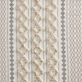 Cotton Printed Curtain Panel With Chenille Stripe And Lining Only 1 Pc Panel Multicolor Cotton