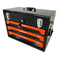 3 Drawers Tool Box With Tool Set Orange Orange Steel
