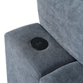 Upholstered Modular Sofa With Usb Charge Ports,Wireless Charging And Built In Bluetooth Speaker In Arm,Sectional Sofa For Living Room Apartment 4 Seater Gray Polyester 4 Seat