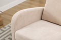 Coolmore Rocking Chair Upholstered Mid Century Modern Rocker Oversized Wingback Armchair For Living Room Beige Linen