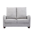 Coolmore Rocking Chair Upholstered Mid Century Modern Rocker Oversized Wingback Armchair For Living Room Light Gray Linen