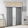 Embroidered Window Valance Yellow 50X18